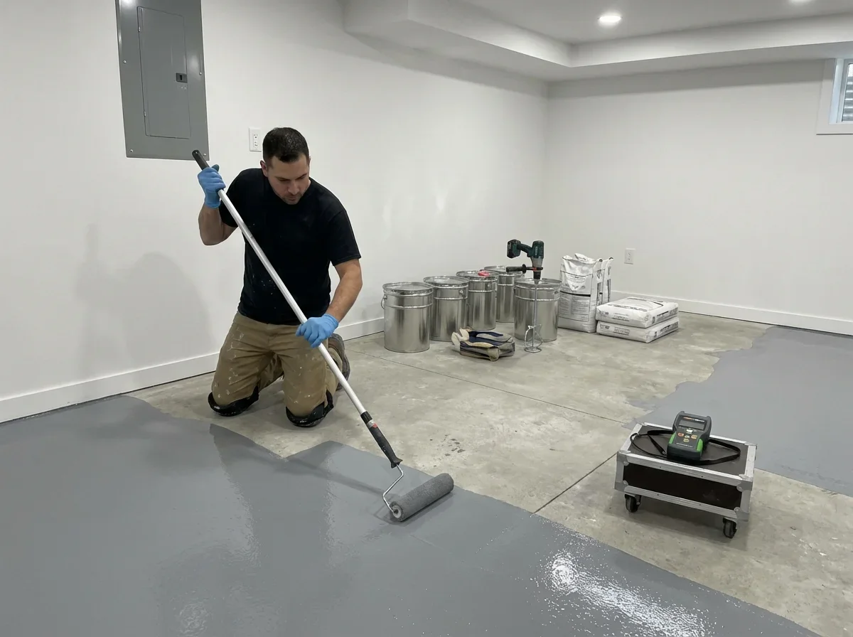 Coating Systems Contractors Use for Basements — cost of installing epoxy garage floor