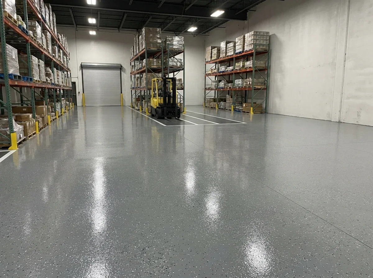 Commercial and Industrial Floor Coating — garage floor epoxy covering