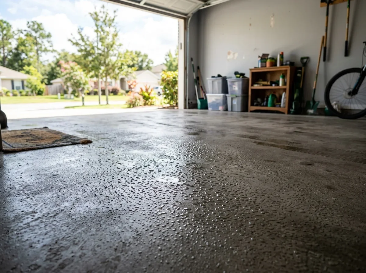 Garage Floor Condensation and Sweating Concrete