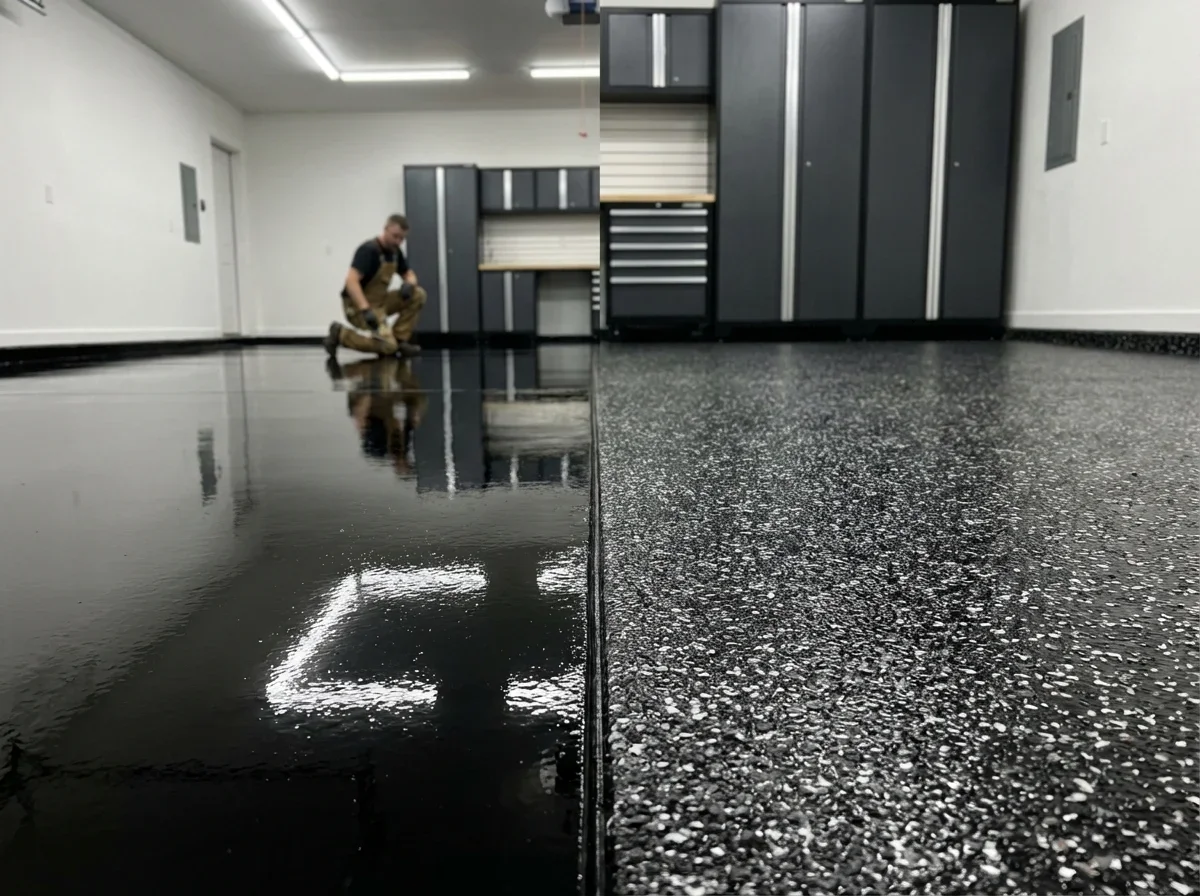 What Black Epoxy Systems Look Like — epoxy garage floor black
