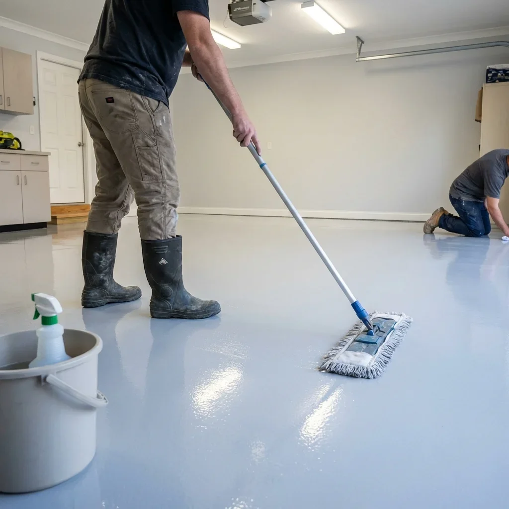 Does Maintenance Affect Your Contractor's Warranty? — cleaning epoxy garage floor