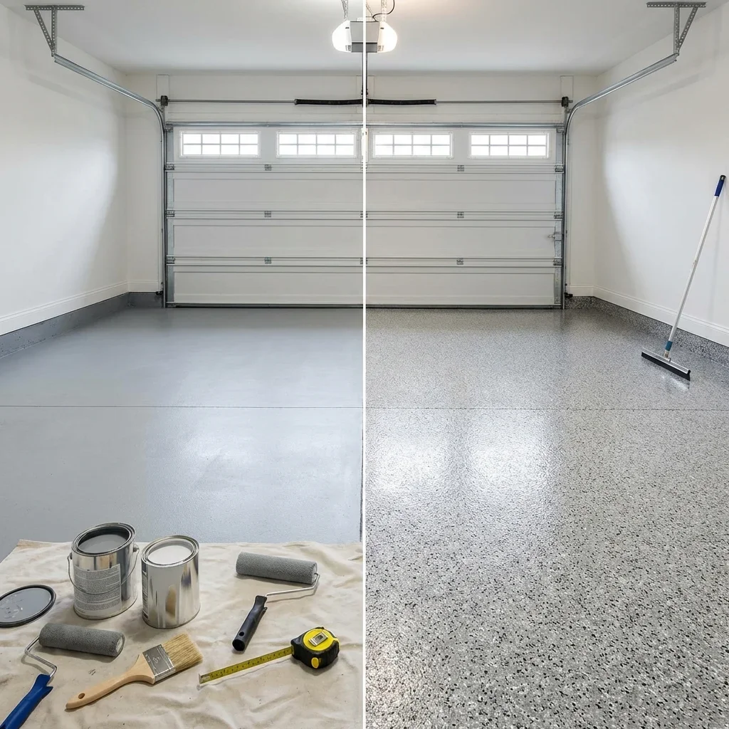 Cost Comparison: Paint vs. Professional Epoxy — garage floor paint