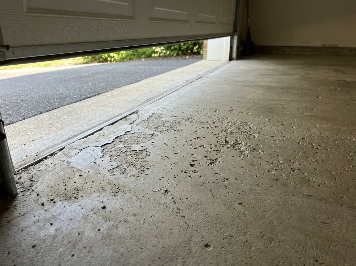 Spalling and Flaking Garage Floor Concrete: Repair Before Coating