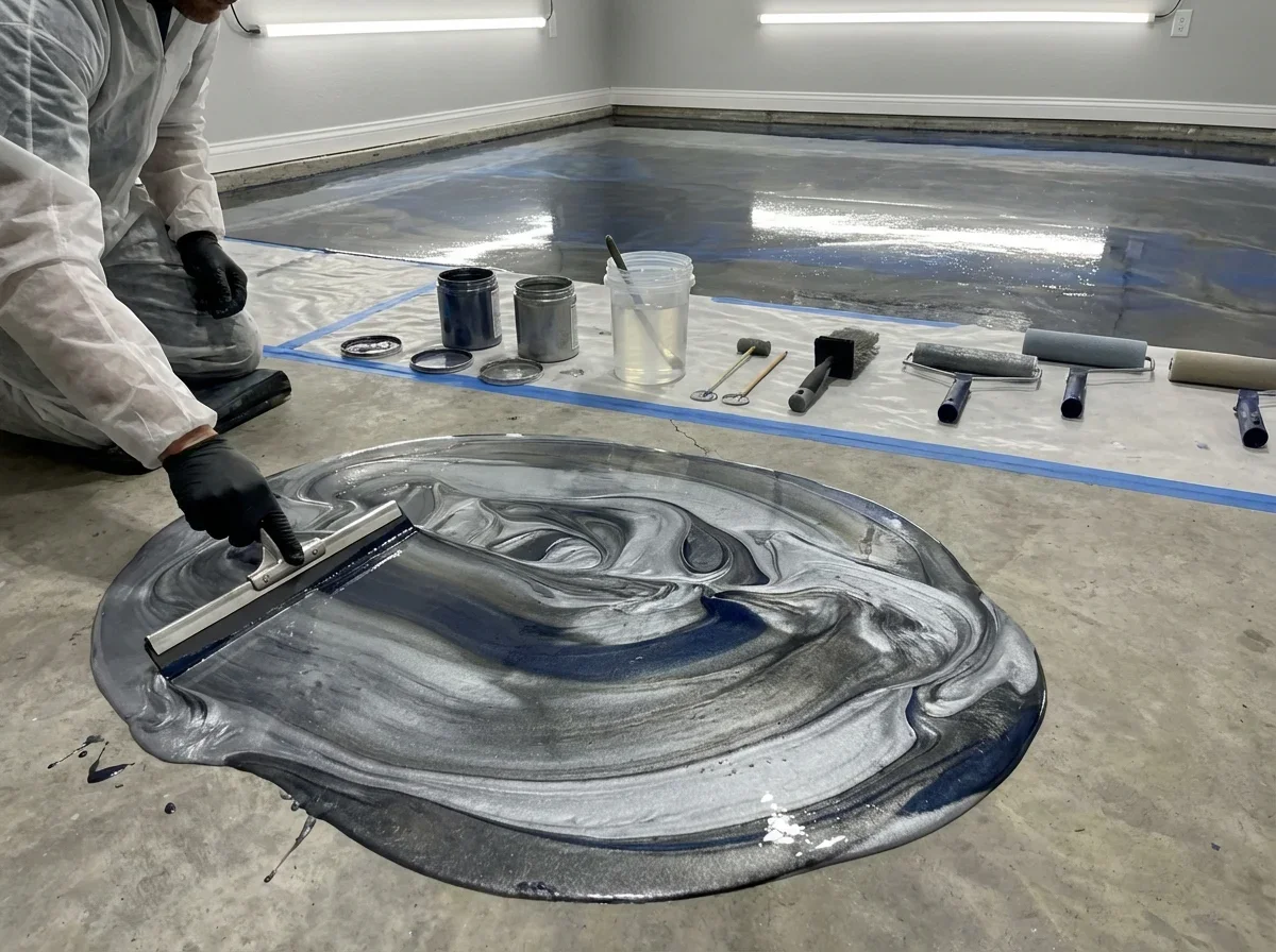 Why Metallic Epoxy Requires Professional Installation — metallic garage floor epoxy colors